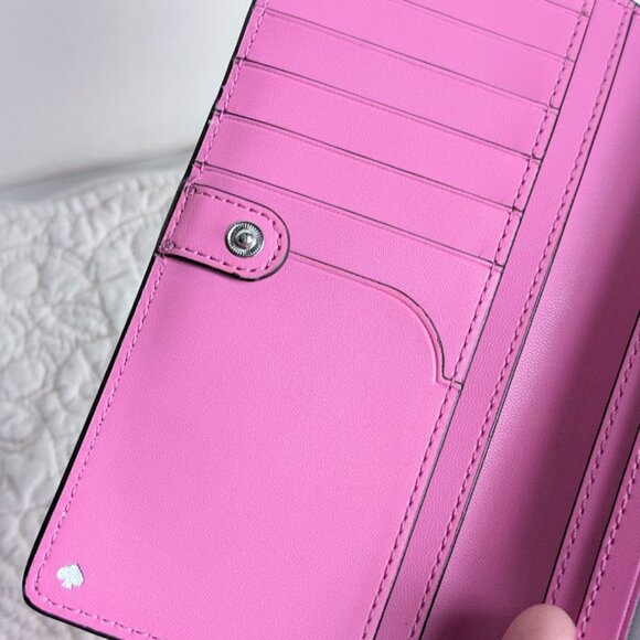 Kate Spade Bright Peony Large Slim Bifold Wallet - Picture 5 of 12
